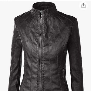 Vegan Leather Moto Jacket